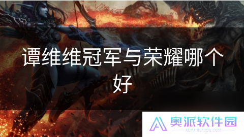 谭维维冠军与荣耀哪个好